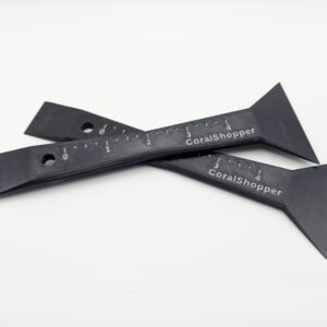 Mini Aquarium Scraper 5 Pack in Black with Ruler