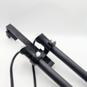 Reef Zip Dual Heater Holder in Black with 2 Heaters shown